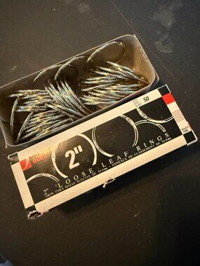 ACCO Loose Leaf Binder Rings, 2", Silver, 46 Rings/Box (72205) 1 Box 2"